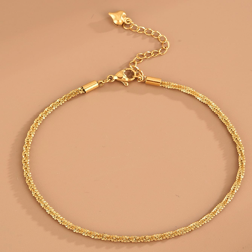 Minimalist Metallic Anklet - Gold