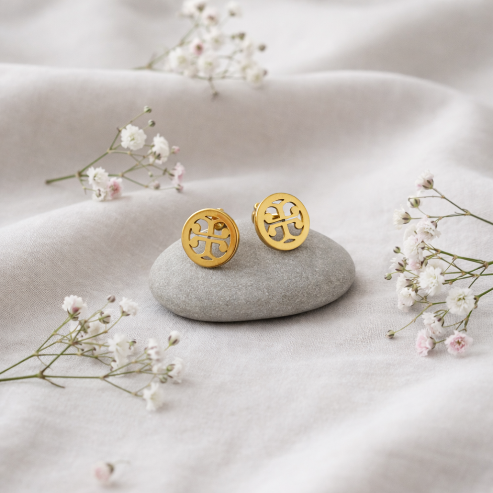 Aurelia Crest Stud Earrings
