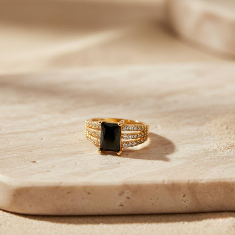 Obsidian Royale Ring