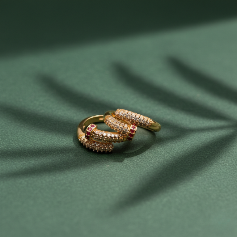 Crimson Link Luxe Ring