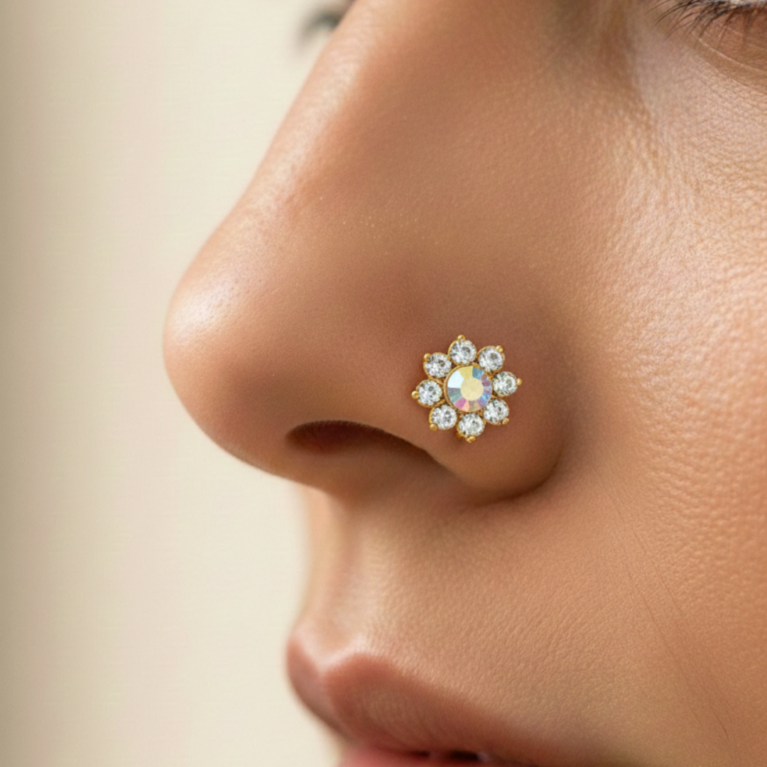 OpalBloom Diamond Nose Stud