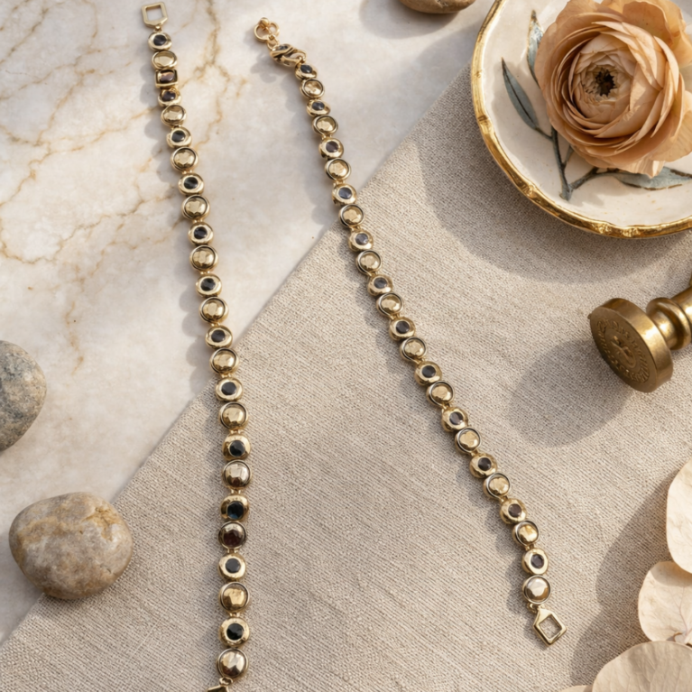 Celeste Stone Link Bracelet