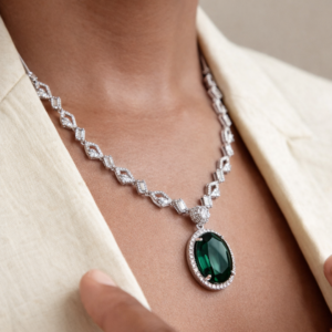 Emerald Aura Necklace Set