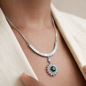 Royal Emerald Radiance Necklace Set